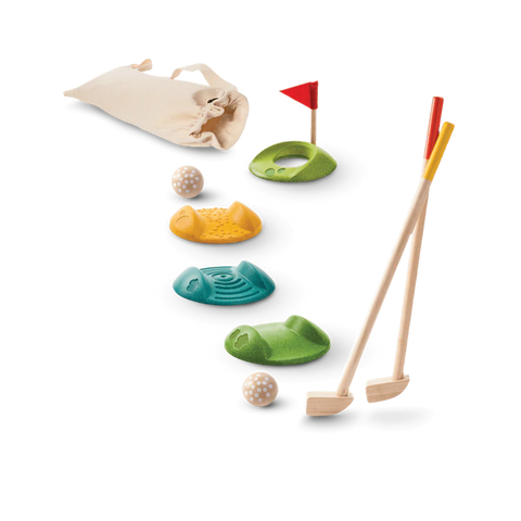 Plantoys Wooden Mini Golf - Full Set - www.toybox.ae
