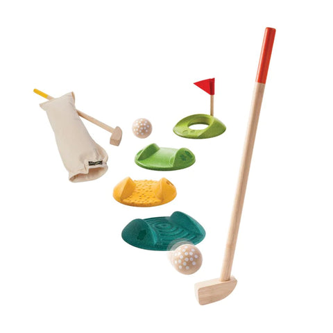 Plantoys Wooden Mini Golf - Full Set - www.toybox.ae