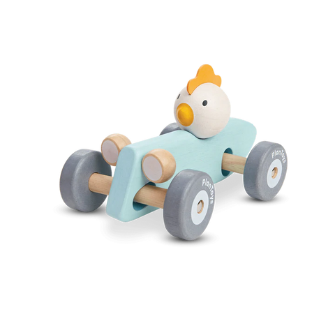 Plantoys Wooden Chicken Racing Car - www.toybox.ae