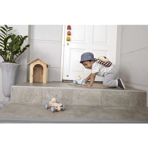 Plantoys Wooden Bunny Racing Car - www.toybox.ae