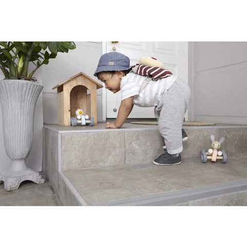 Plantoys Wooden Bunny Racing Car - www.toybox.ae