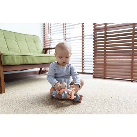 Plantoys Wooden Bunny Racing Car - www.toybox.ae