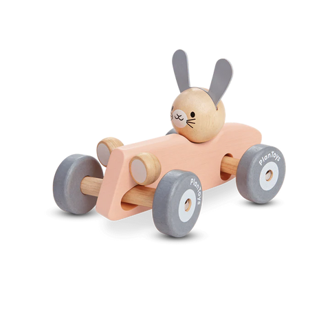 Plantoys Wooden Bunny Racing Car - www.toybox.ae