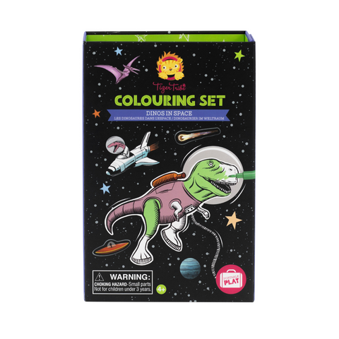 Colouring Set - Dinos in Space - www.toybox.ae