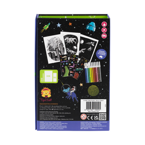 Colouring Set - Dinos in Space - www.toybox.ae