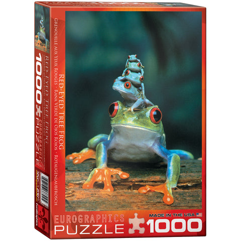 Eurographics Red Eyed Tree Frog - 1000 Pcs Puzzle - www.toybox.ae