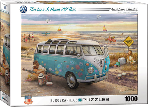 EuroGraphics The Love & Hope Vw Bus 1000 Pieces Puzzle - www.toybox.ae