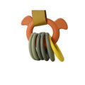 Bioplastic Tiny Teether Ring Chain - Pig (Coral) - www.toybox.ae