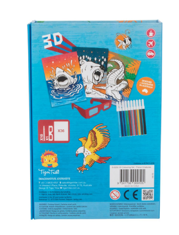 Tiger Tribe 3D Colouring Set - Fierce Creatures - www.toybox.ae
