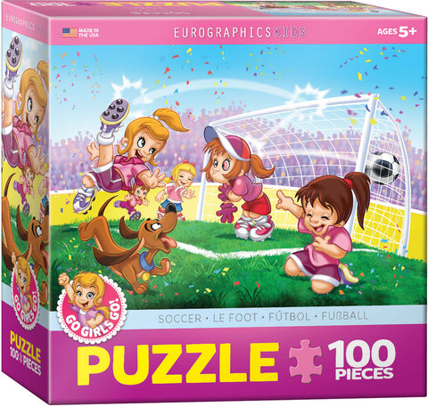 EuroGraphics Go Girls Go! Soccer 100 Pieces Puzzle - www.toybox.ae