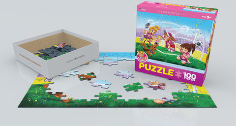 EuroGraphics Go Girls Go! Soccer 100 Pieces Puzzle - www.toybox.ae