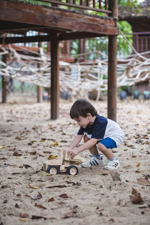 Plantoys Wooden Dump Truck - www.toybox.ae