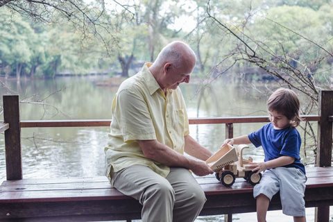 Plantoys Wooden Dump Truck - www.toybox.ae
