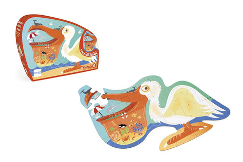 SCRATCH PUZZLE 24PCS: CONTOUR PUZZLE/PELICAN