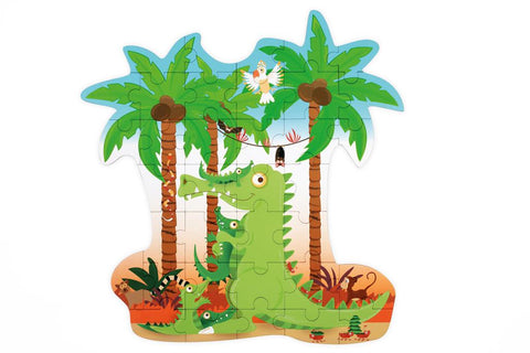 Crocodile Contour Puzzle 36Pcs - Scratch Europe - www.toybox.ae
