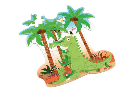 Crocodile Contour Puzzle 36Pcs - Scratch Europe - www.toybox.ae