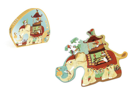 Elephant Contour Puzzle 37 Pcs - Scratch Europe - www.toybox.ae