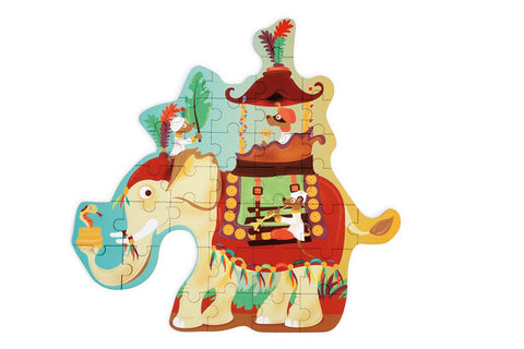 Elephant Contour Puzzle 37 Pcs - Scratch Europe - www.toybox.ae