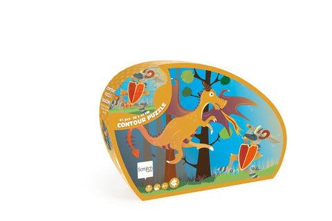 Dragon Contour Puzzle 61 Pcs - Scratch Europe - www.toybox.ae