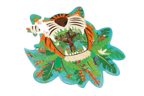 Tiger Contour Puzzle - 58Pcs - www.toybox.ae