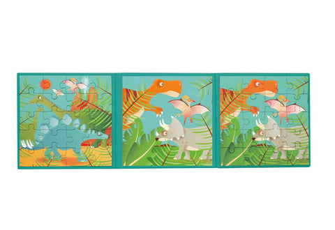 Magnetic Puzzle Book To Go Dinosaurs - www.toybox.ae