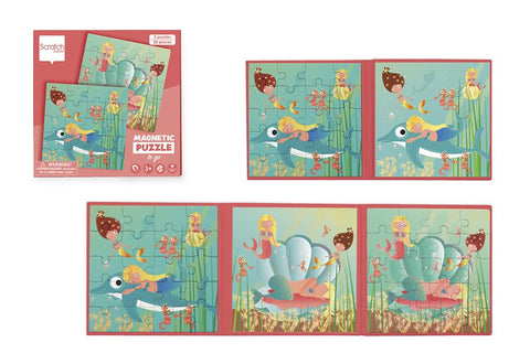 Magnetic Puzzle Book To Go Mermaids - www.toybox.ae
