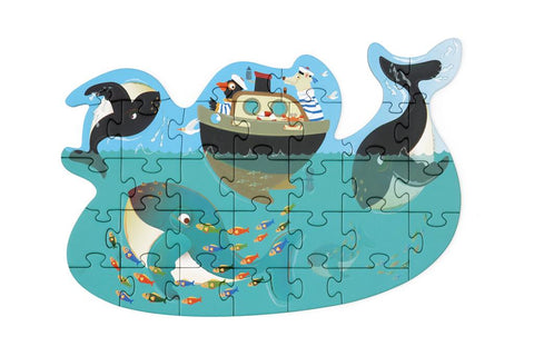 Whales Contour Puzzle - 31Pcs - www.toybox.ae