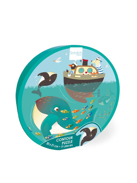 Whales Contour Puzzle - 31Pcs - www.toybox.ae