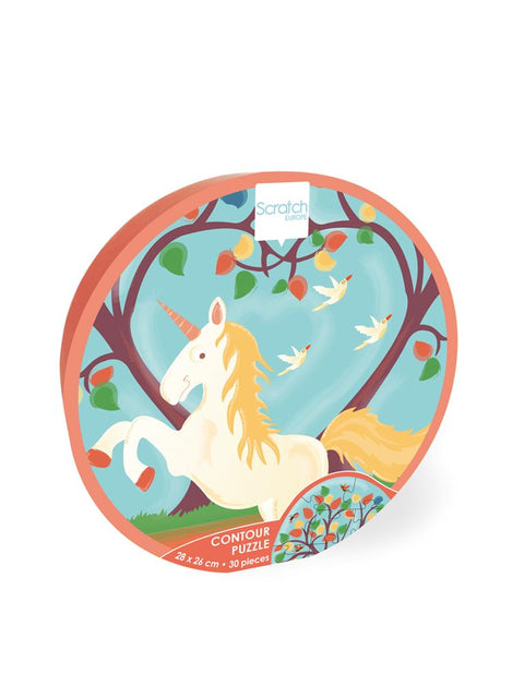 Heart With Unicorn Contour Puzzle - 30Pcs - www.toybox.ae