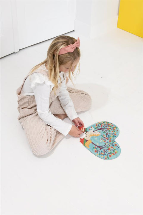Heart With Unicorn Contour Puzzle - 30Pcs - www.toybox.ae