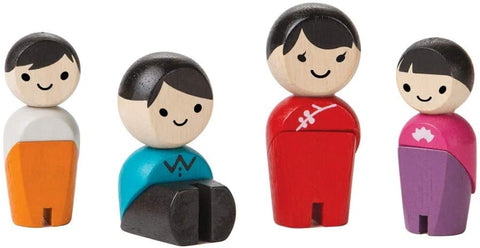 Plantoys Wooden Family iii (Asian Family) - www.toybox.ae