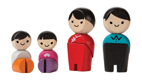 Plantoys Wooden Family iii (Asian Family) - www.toybox.ae