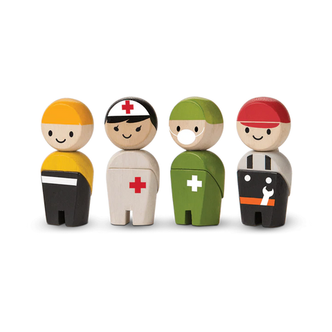 Plantoys Wooden Rescue Crew - www.toybox.ae