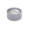Round Ball Pit- Grey Melange - 120x50 W200 Balls (Silver, Transparent, Pearl, White) - www.toybox.ae