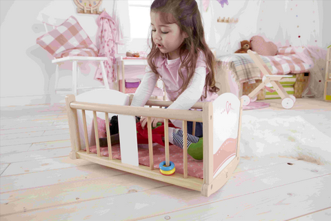 Hape Rock-A-Bye Cradle - www.toybox.ae