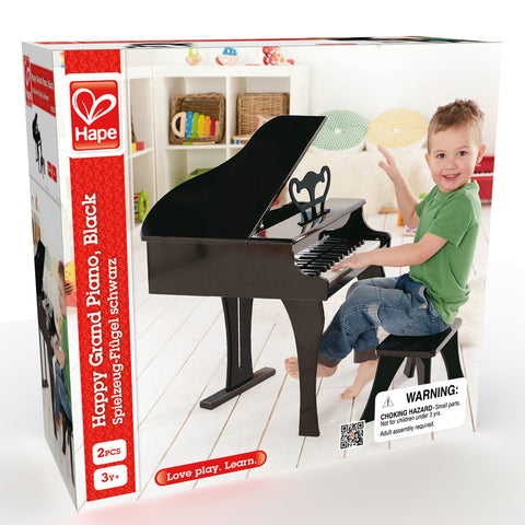 Hape Happy Grand Piano, Black - www.toybox.ae