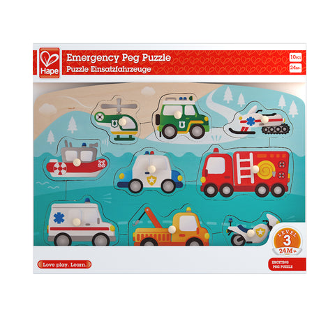Hape Emergency Peg Puzzle - www.toybox.ae