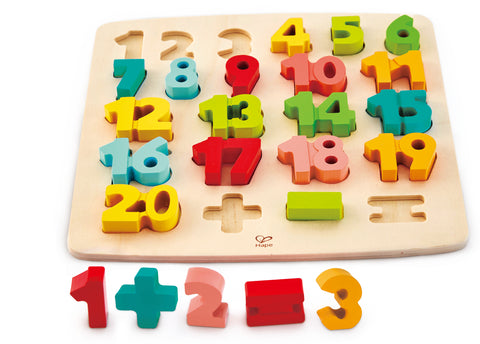 Hape Chunky Number Math Puzzle - www.toybox.ae
