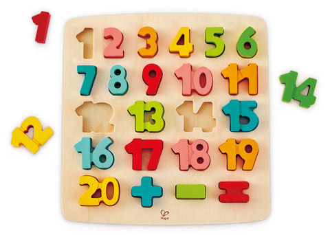 Hape Chunky Number Math Puzzle - www.toybox.ae
