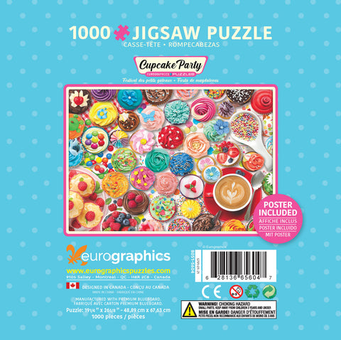 EuroGraphics Cupcake Party 1000-Piece Puzzle In A Collectible Tin - www.toybox.ae