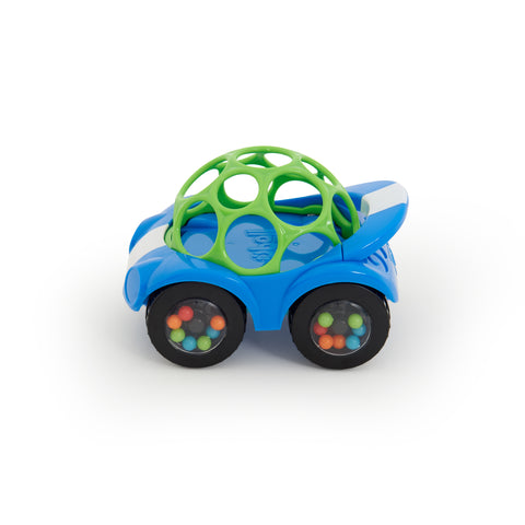 Oball Easy Grasp Rattle & Roll Toy Sports Car Infant Crawling Toy in Blue