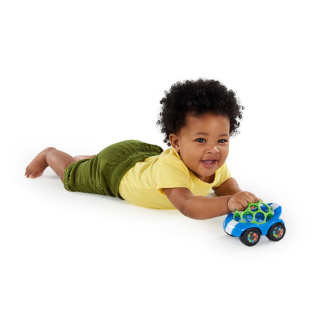 Oball Easy Grasp Rattle & Roll Toy Sports Car Infant Crawling Toy in Blue