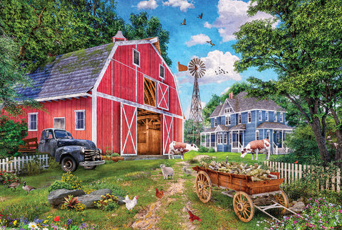 EuroGraphics Family Farm 550-Piece Puzzle In A Collectible Tin - www.toybox.ae