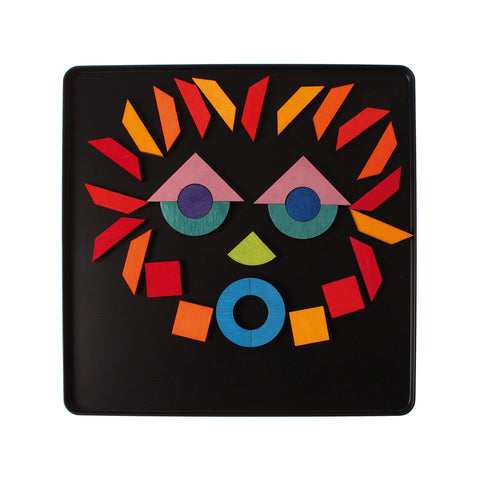 Magnet Puzzle Triangle, Square, Circle with Sparkling Parts - www.toybox.ae