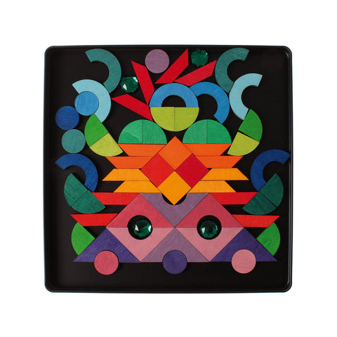 Magnet Puzzle Triangle, Square, Circle with Sparkling Parts - www.toybox.ae