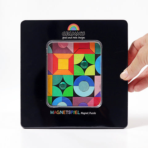 Magnet Puzzle Triangle, Square, Circle with Sparkling Parts - www.toybox.ae