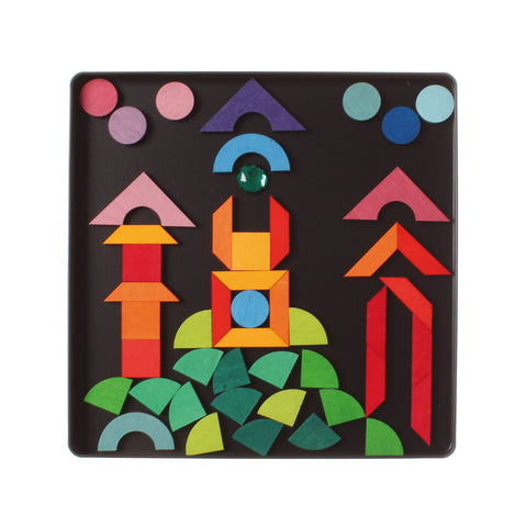 Magnet Puzzle Triangle, Square, Circle with Sparkling Parts - www.toybox.ae