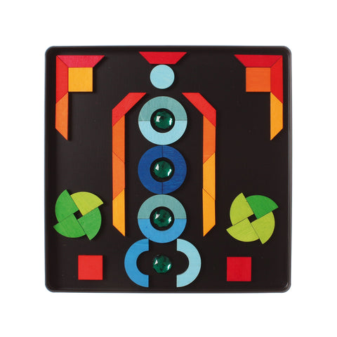 Magnet Puzzle Triangle, Square, Circle with Sparkling Parts - www.toybox.ae