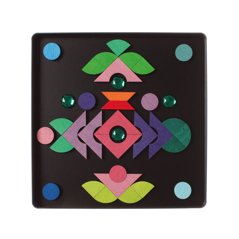 Magnet Puzzle Triangle, Square, Circle with Sparkling Parts - www.toybox.ae