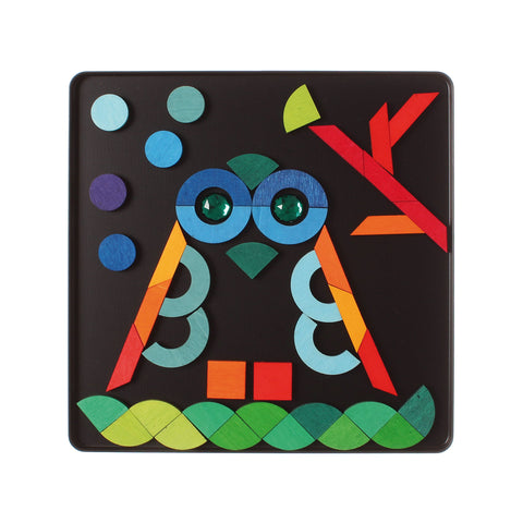 Magnet Puzzle Triangle, Square, Circle with Sparkling Parts - www.toybox.ae